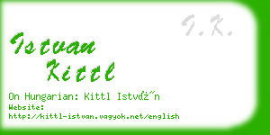 istvan kittl business card